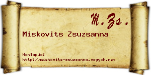 Miskovits Zsuzsanna névjegykártya