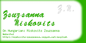 zsuzsanna miskovits business card